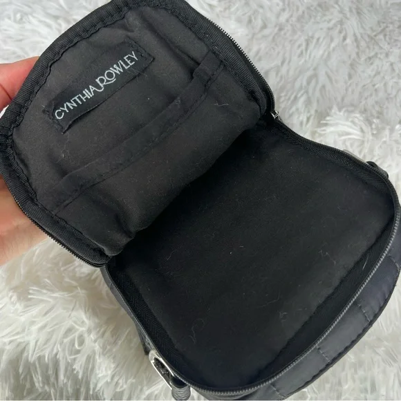 CYNTHIA ROWLEY Black Nylon Zelda Crossbody With Love Strap - Picture 14 of 16